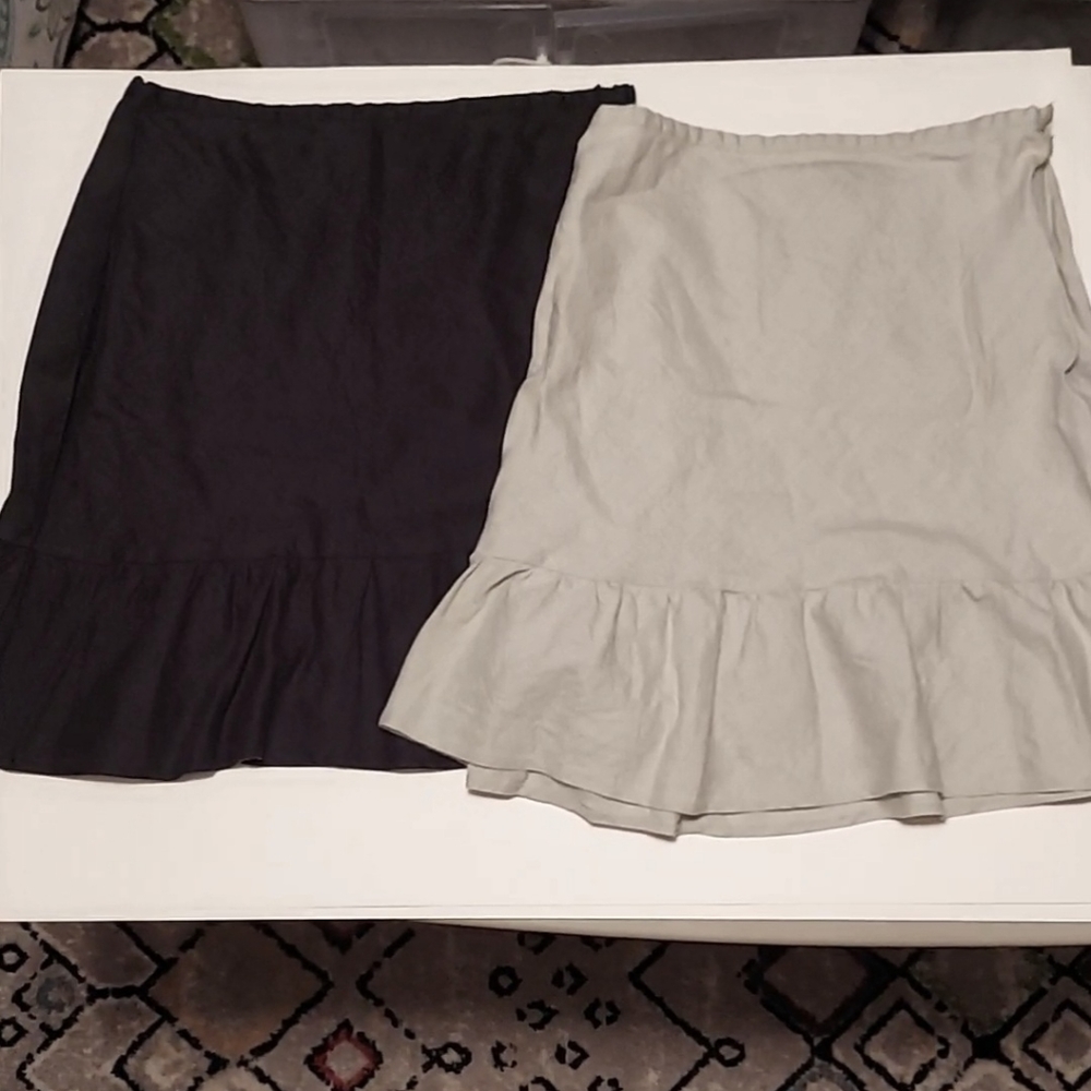 NWOT vintage linen lightweight ruffled skirt bundle